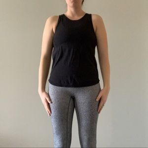Black Lululemon tank w/ mesh backing